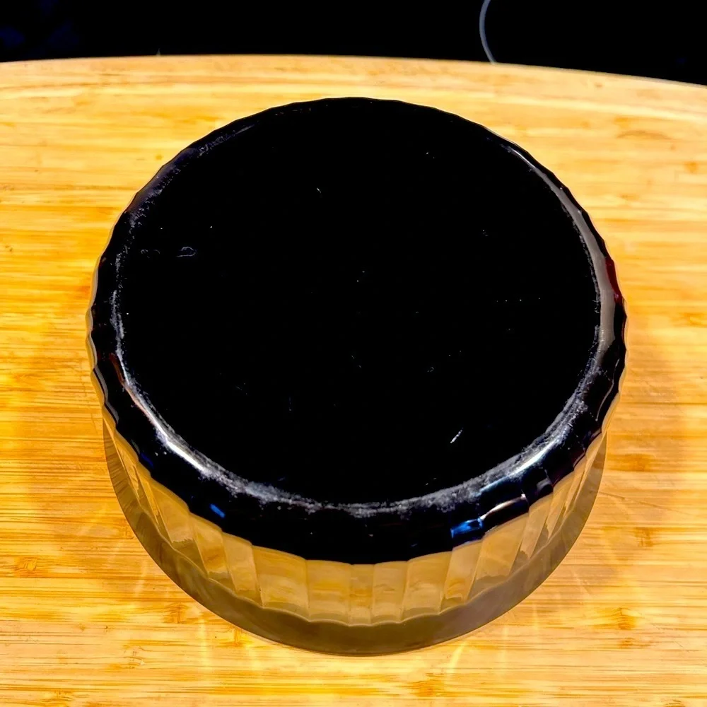 Corning Ware 1.6L French Black Round F-5-B Casserole Baking Dish Ribbed no lid